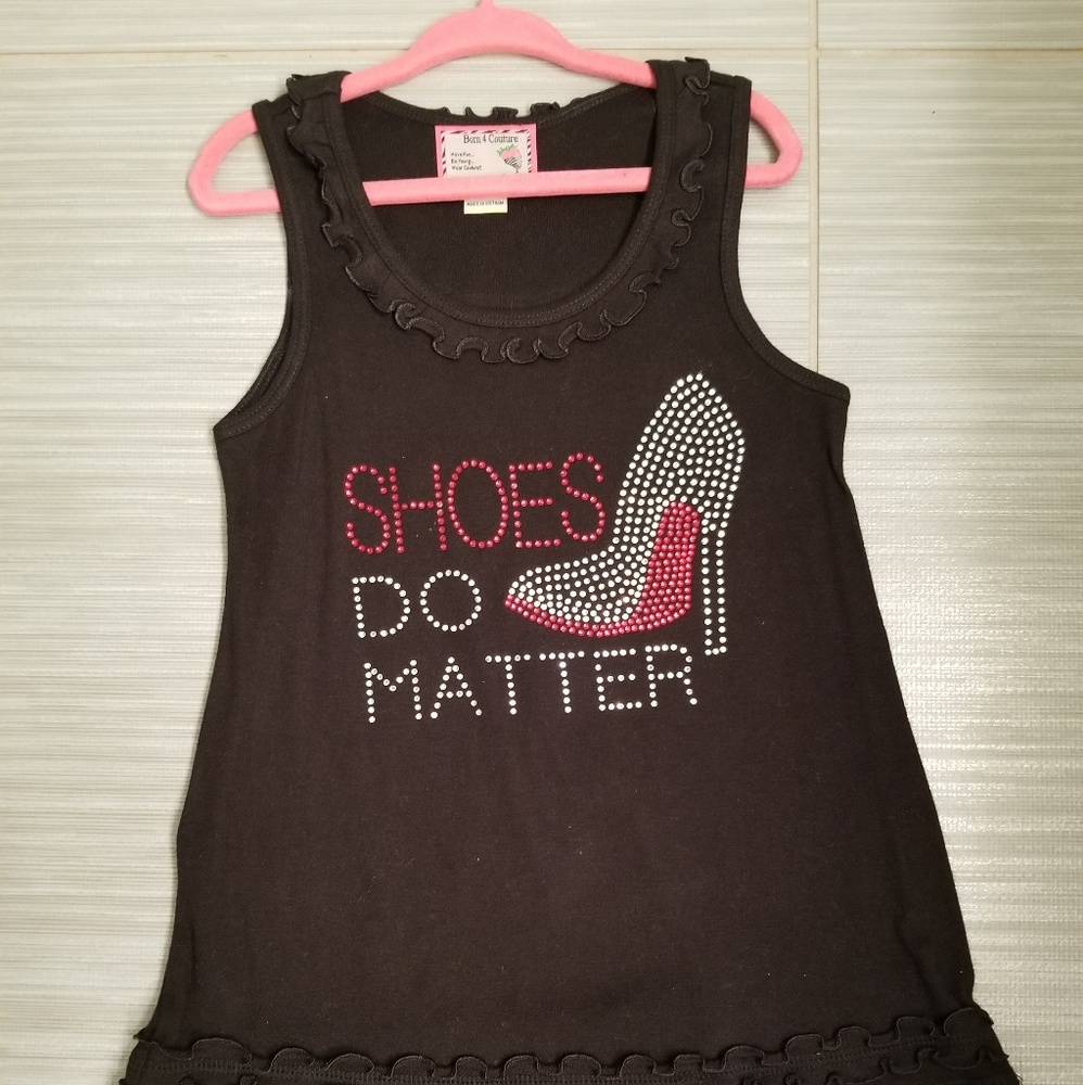 NEW Girls rhinestone tank dress w ruffles